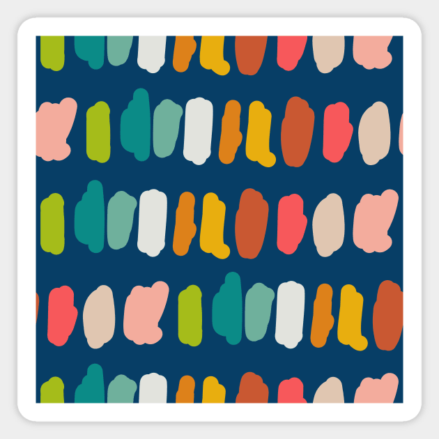 Rainbow Color Swatches on Navy Sticker by MSBoydston